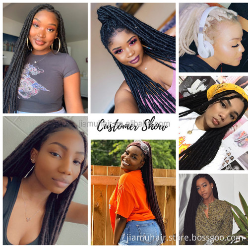 Faux Locs Crochet  Hair Extension Straight Gypsy Locs Dreadlocks Bohemian Goddess Synthetic braiding hair